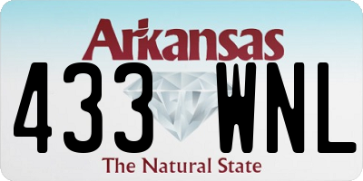 AR license plate 433WNL