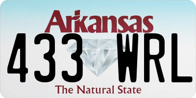 AR license plate 433WRL