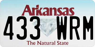 AR license plate 433WRM