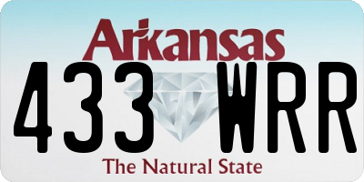 AR license plate 433WRR