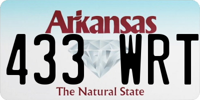AR license plate 433WRT