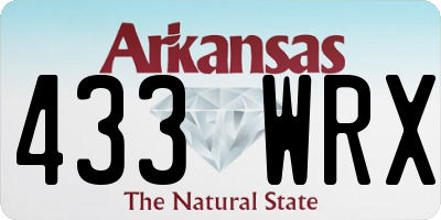 AR license plate 433WRX