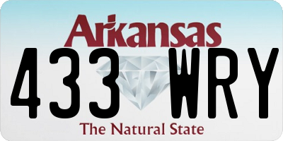 AR license plate 433WRY