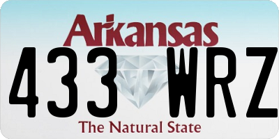 AR license plate 433WRZ