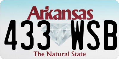 AR license plate 433WSB