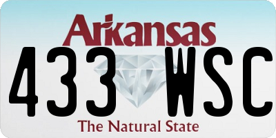AR license plate 433WSC