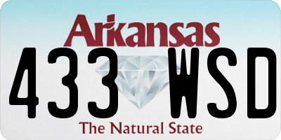 AR license plate 433WSD