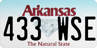 AR license plate 433WSE