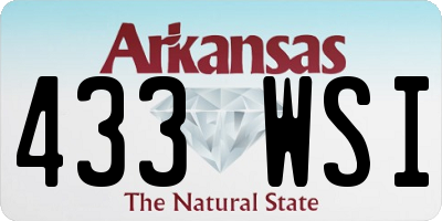 AR license plate 433WSI