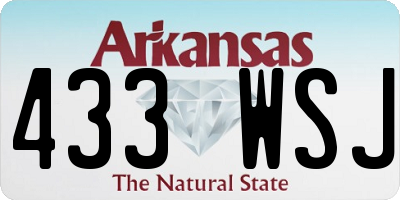 AR license plate 433WSJ
