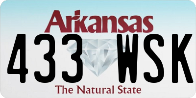 AR license plate 433WSK