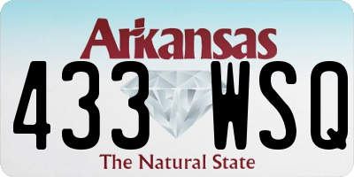 AR license plate 433WSQ