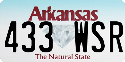 AR license plate 433WSR