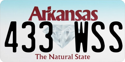AR license plate 433WSS