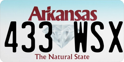 AR license plate 433WSX