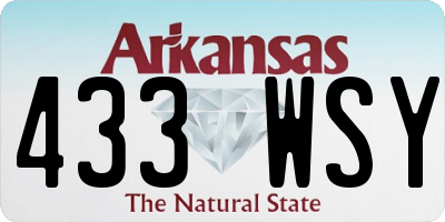 AR license plate 433WSY