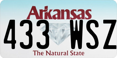 AR license plate 433WSZ