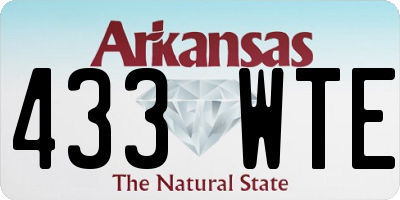 AR license plate 433WTE