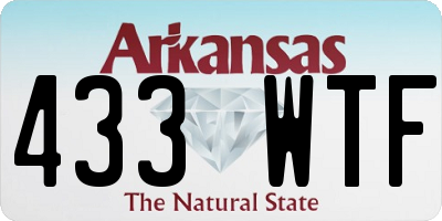 AR license plate 433WTF
