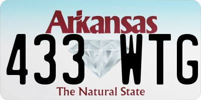 AR license plate 433WTG