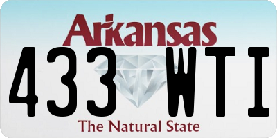 AR license plate 433WTI