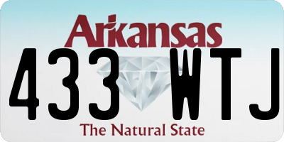 AR license plate 433WTJ