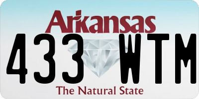 AR license plate 433WTM