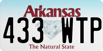 AR license plate 433WTP