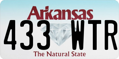 AR license plate 433WTR
