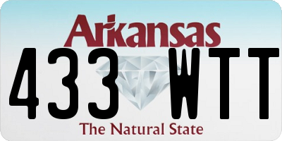 AR license plate 433WTT