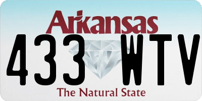 AR license plate 433WTV