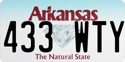 AR license plate 433WTY