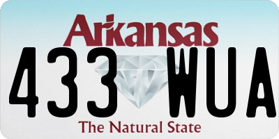 AR license plate 433WUA