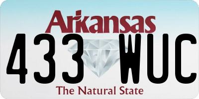 AR license plate 433WUC
