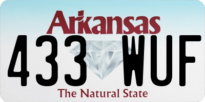 AR license plate 433WUF