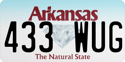AR license plate 433WUG