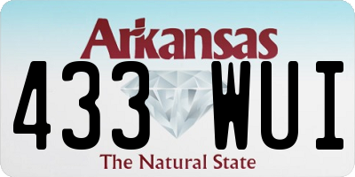 AR license plate 433WUI