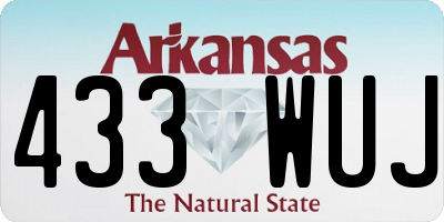 AR license plate 433WUJ
