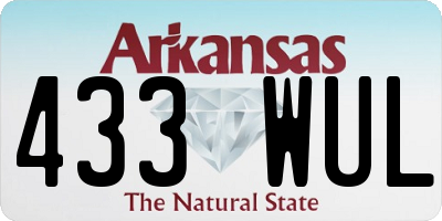 AR license plate 433WUL