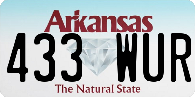 AR license plate 433WUR