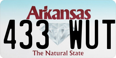 AR license plate 433WUT