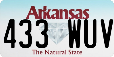 AR license plate 433WUV