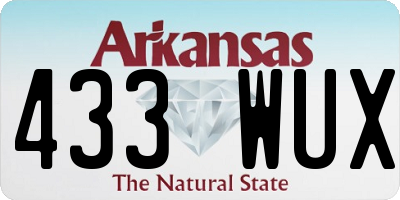 AR license plate 433WUX