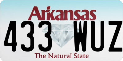 AR license plate 433WUZ