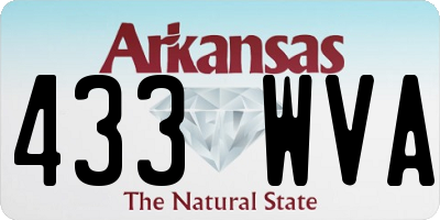 AR license plate 433WVA