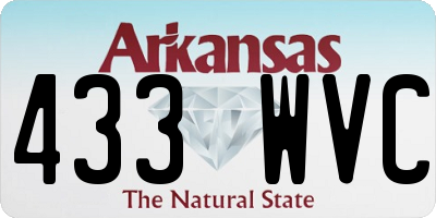 AR license plate 433WVC