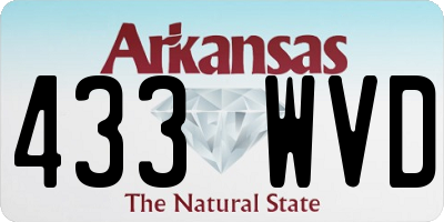 AR license plate 433WVD