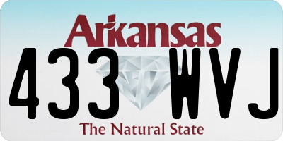 AR license plate 433WVJ