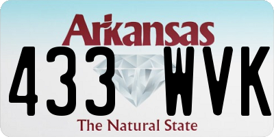 AR license plate 433WVK