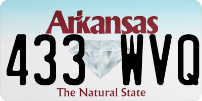 AR license plate 433WVQ